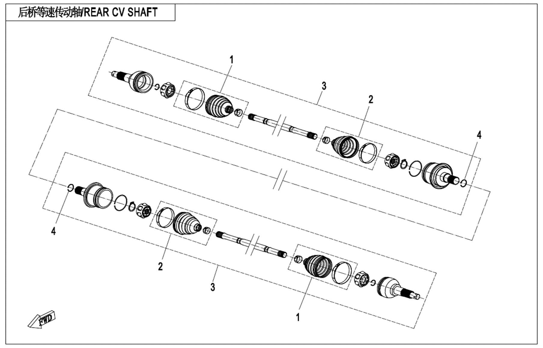 Picture of F28 - REAR CV SHAFT