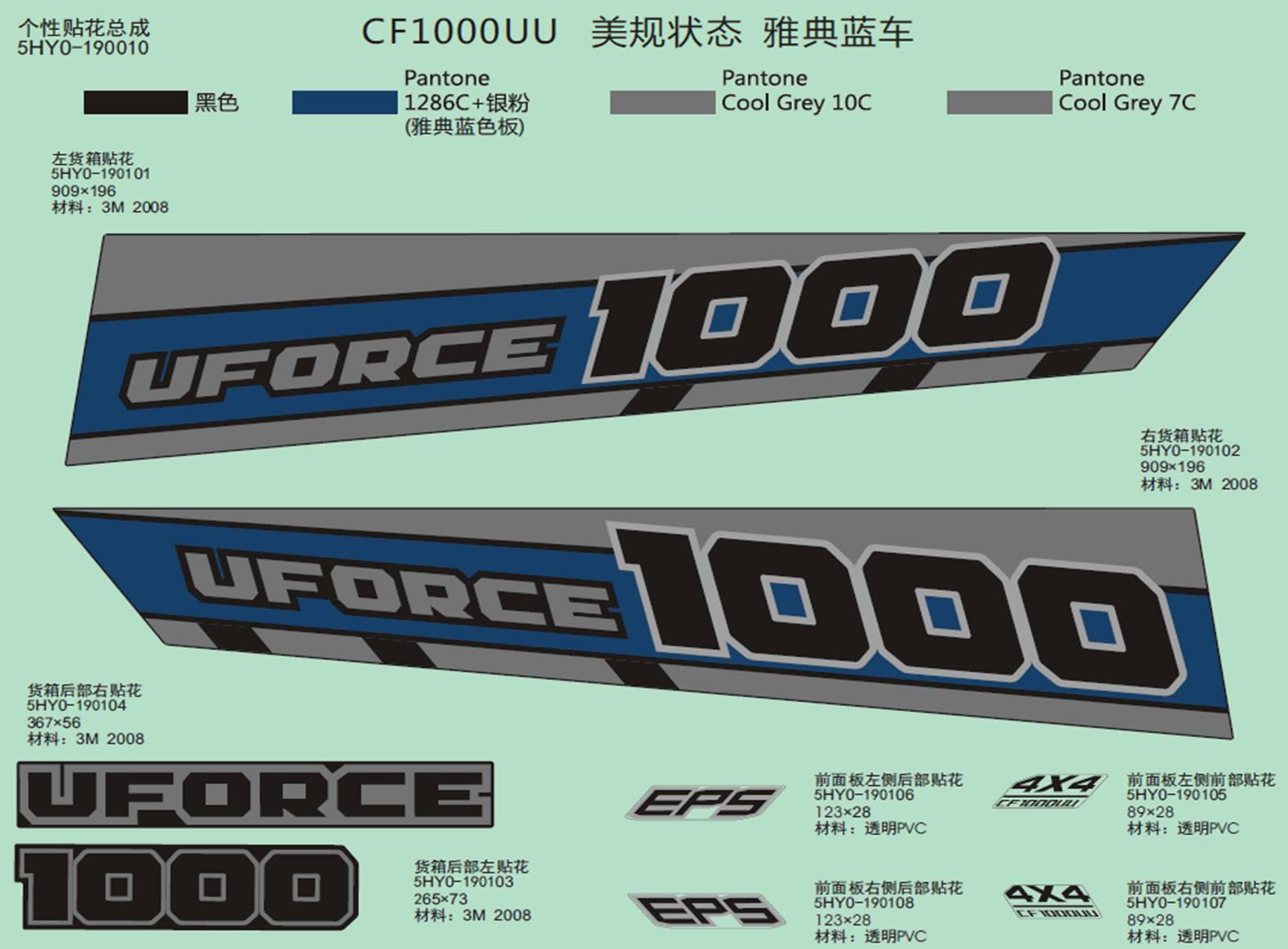 Picture of F19-2-A - DECAL KITS (ATHENS BLUE)