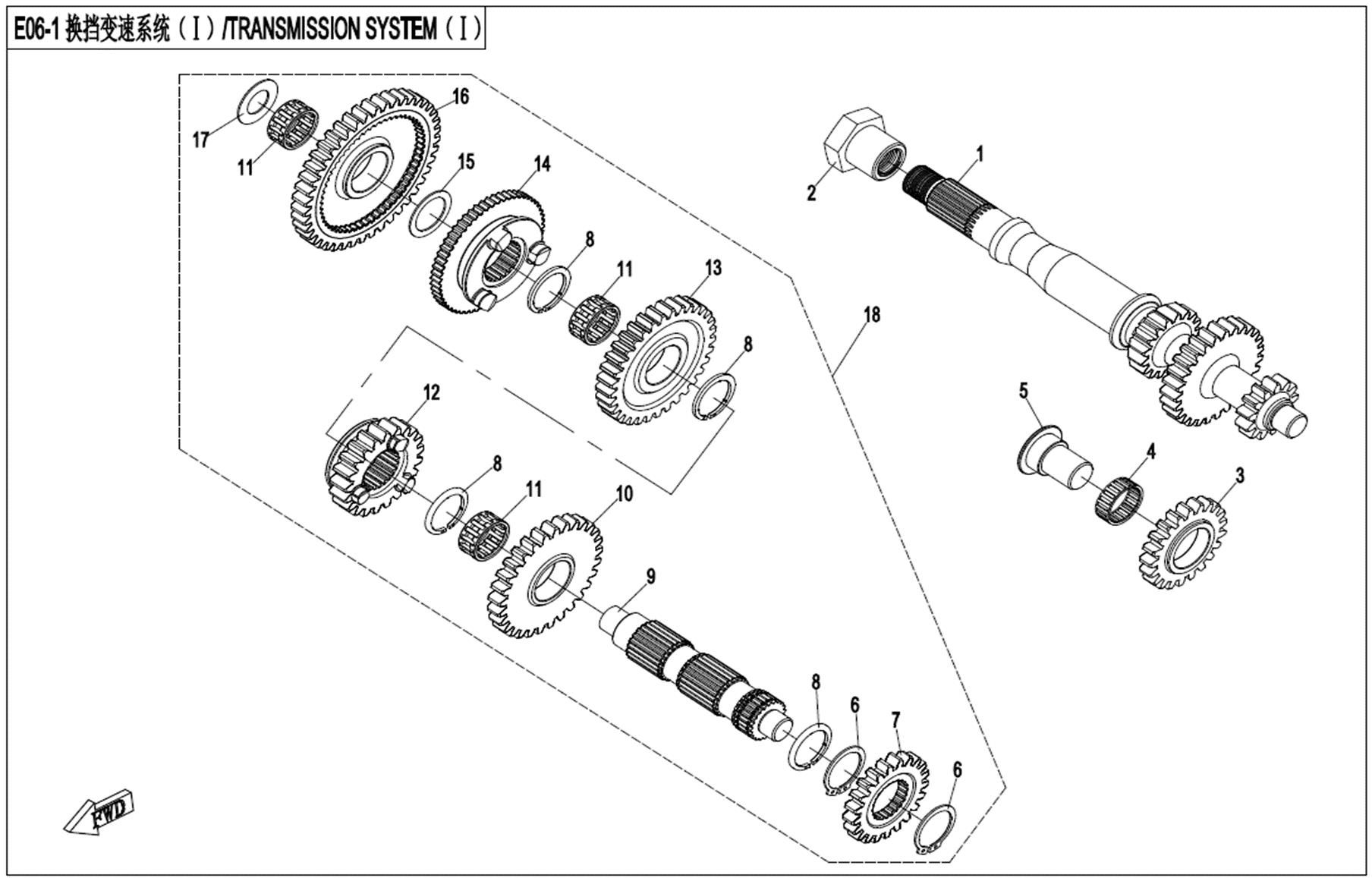 Picture of E06-1 - TRANSMISSION SYSTEM (1)