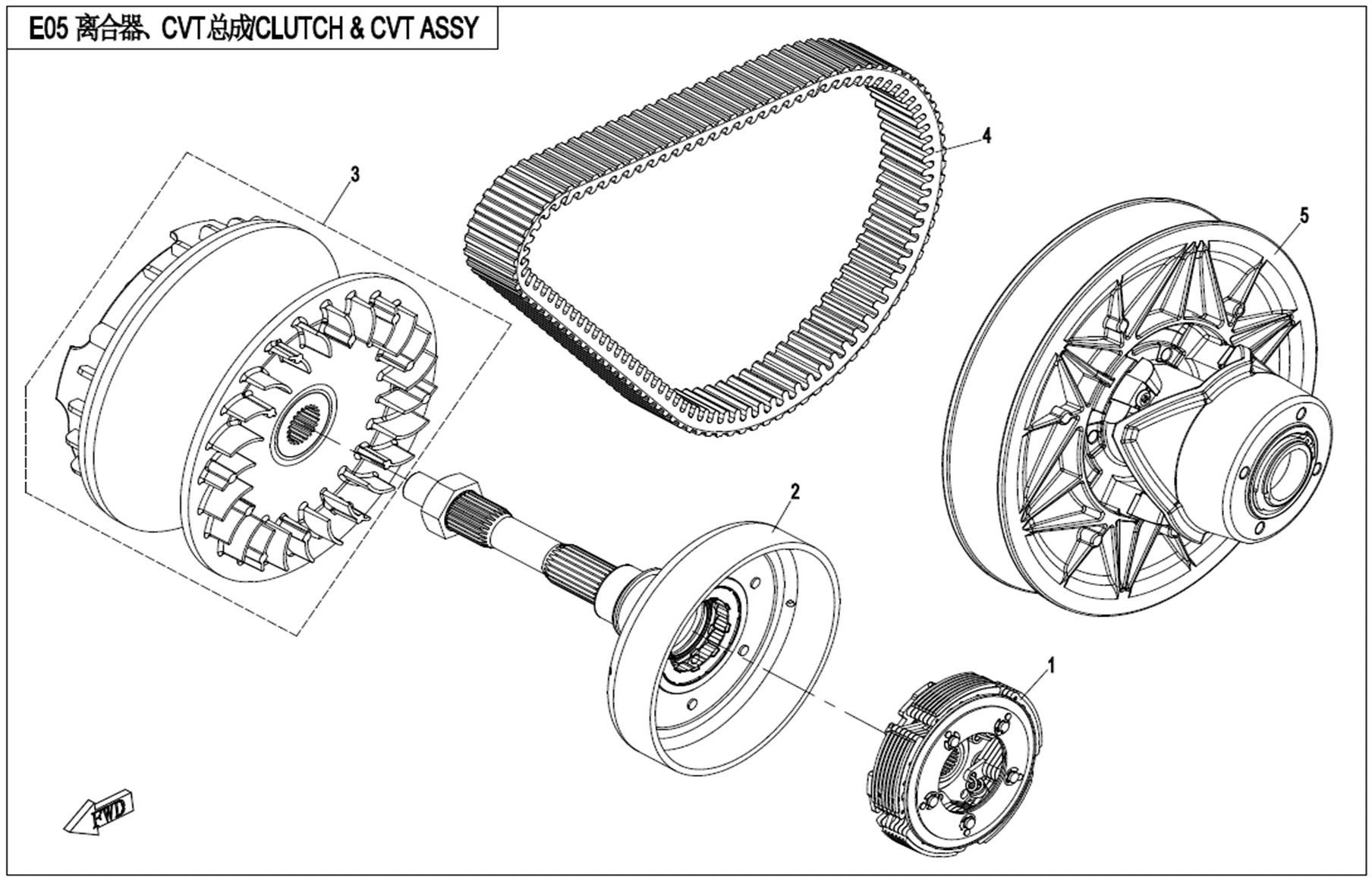 Picture of E05 - CLUTCH AND CVT ASSY
