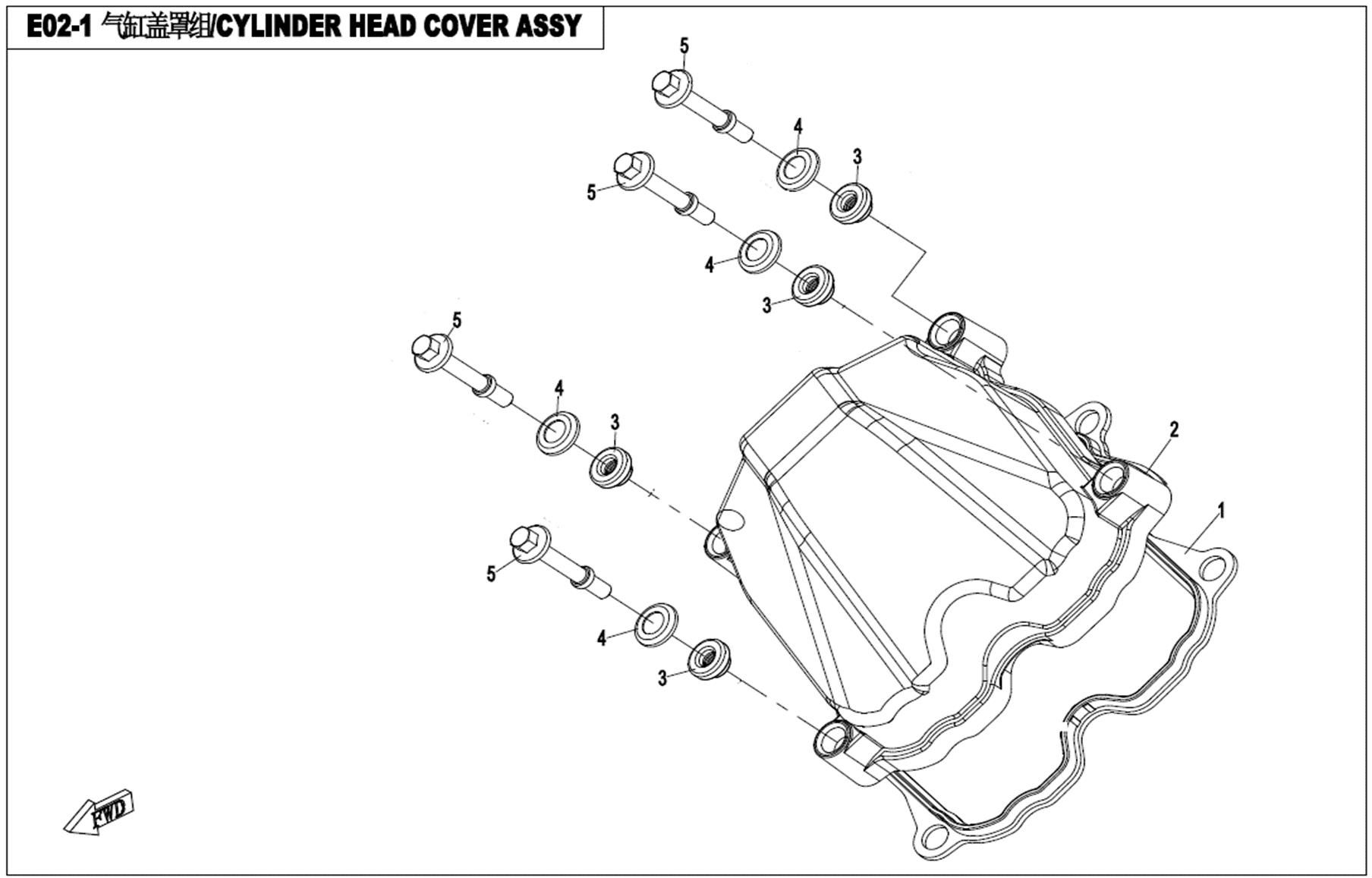 Picture of E02-1 - CYLINDER HEAD COVER ASSY.