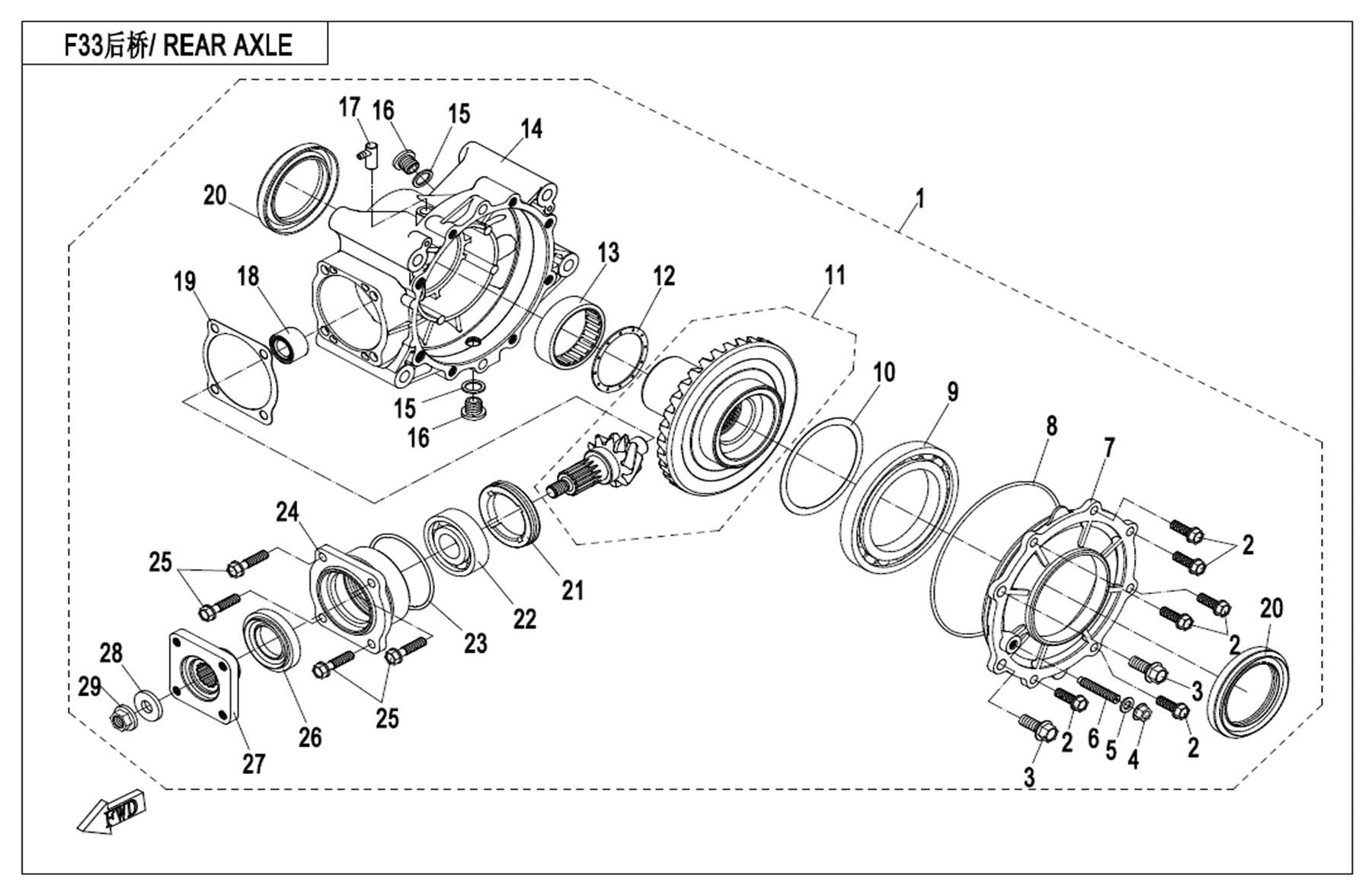 Picture of F33 - REAR AXLE