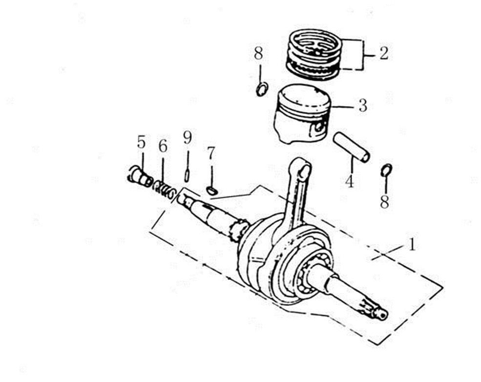 Picture of E10 - CRANKSHAFT & PISTONS