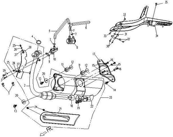 CFMOTO. F10 - Muffler & Rack - , Sherco