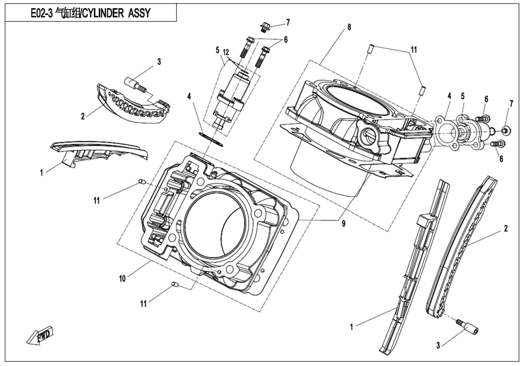 Picture of E02-3-V1 - CYLINDER ASSY