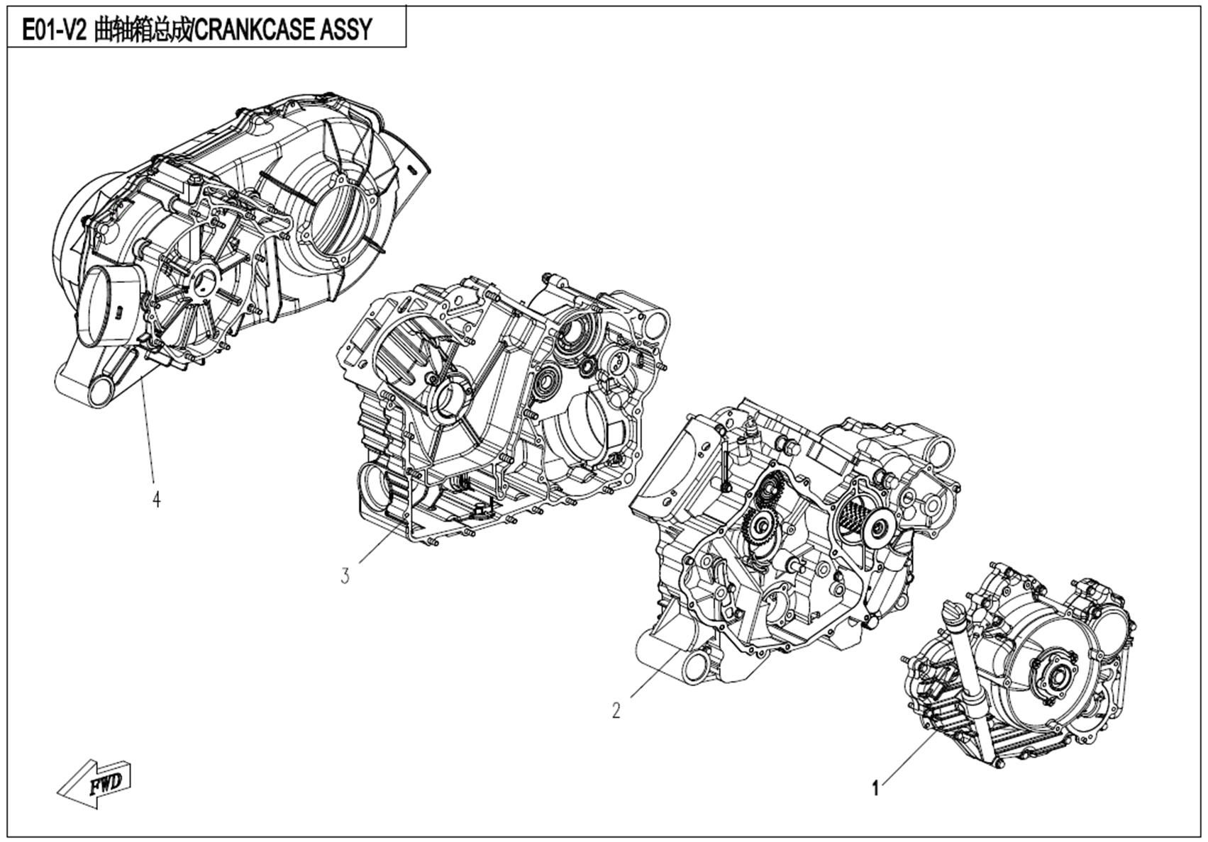 Picture of E01-V2 - CRANKCASE ASSY