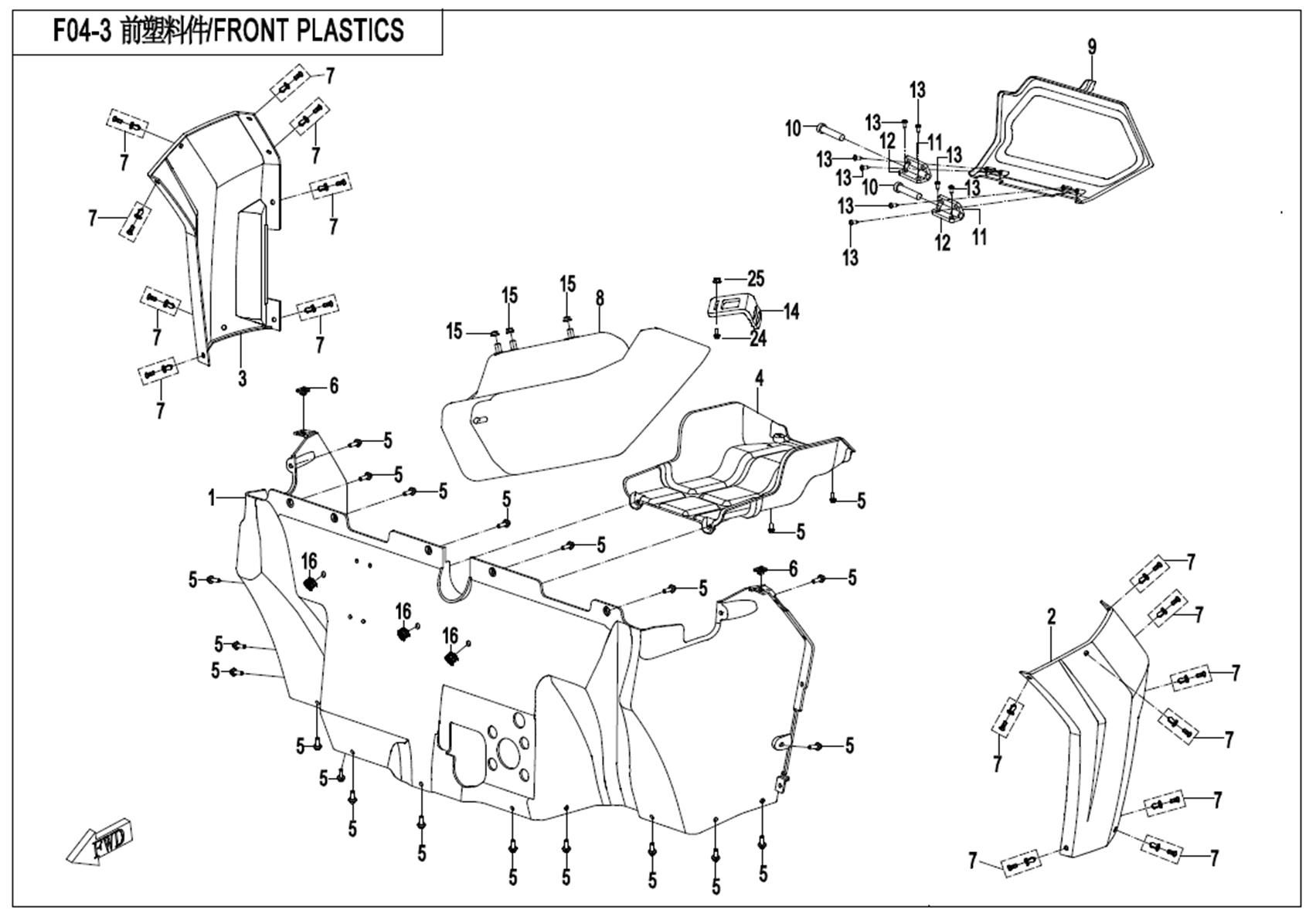 Picture of F04-3 - MIDDLE PLASTIC 1