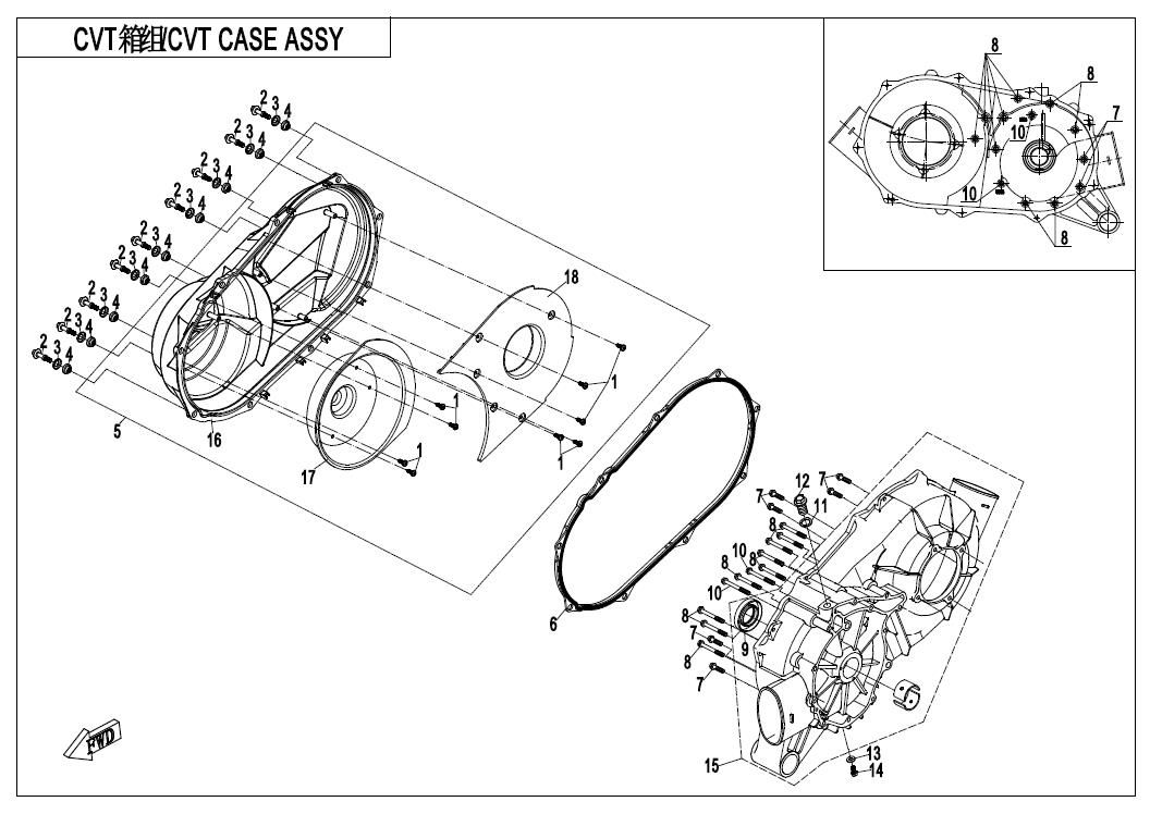 Picture of E01-3-V2 - CVT CASE ASSY.