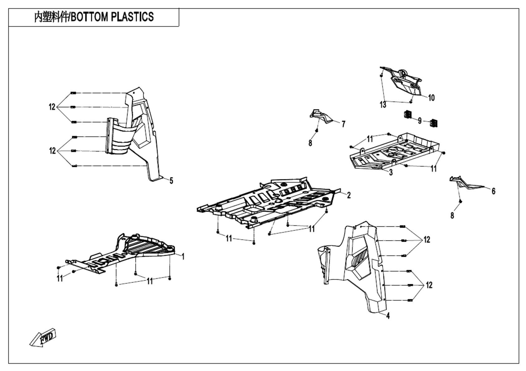 Picture of F04-5 - BOTTOM PLASTICS