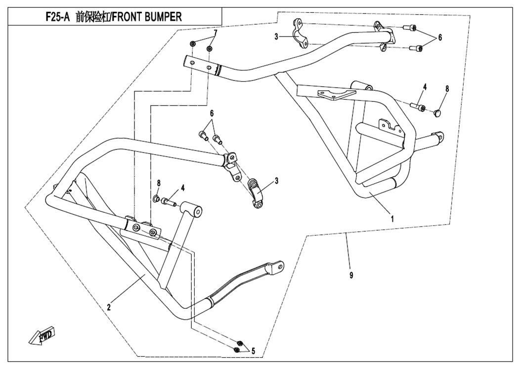 Picture of F25-A -V1- FRONT BUMPER(NORMAL)