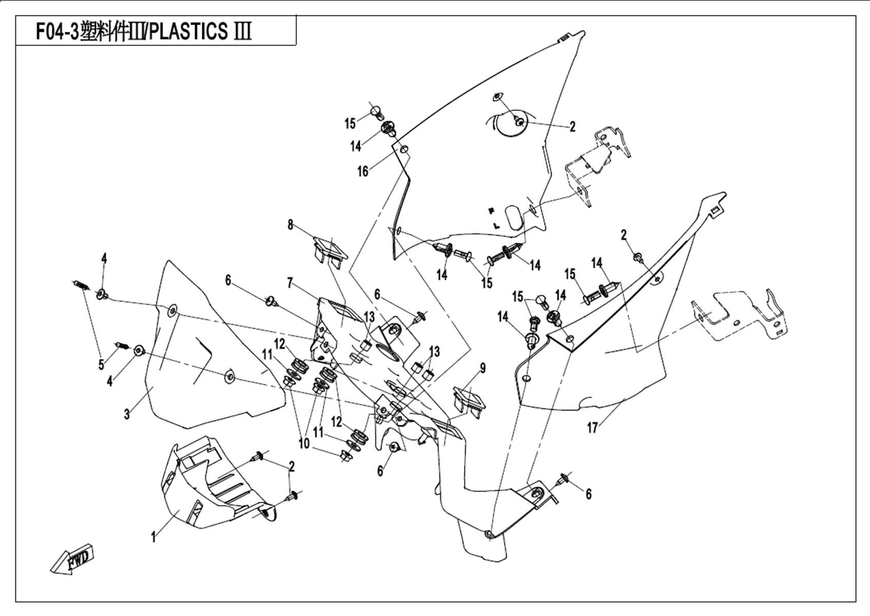 Picture of F04-3-A - PLASTICS III (SMALL WINDSHIELD)