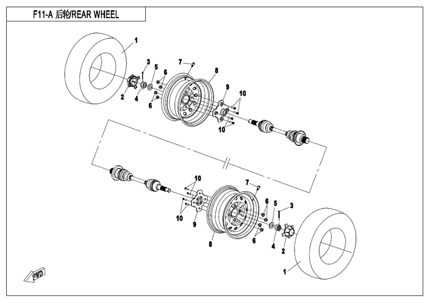 Picture of F11-A - REAR WHEEL(EURO)