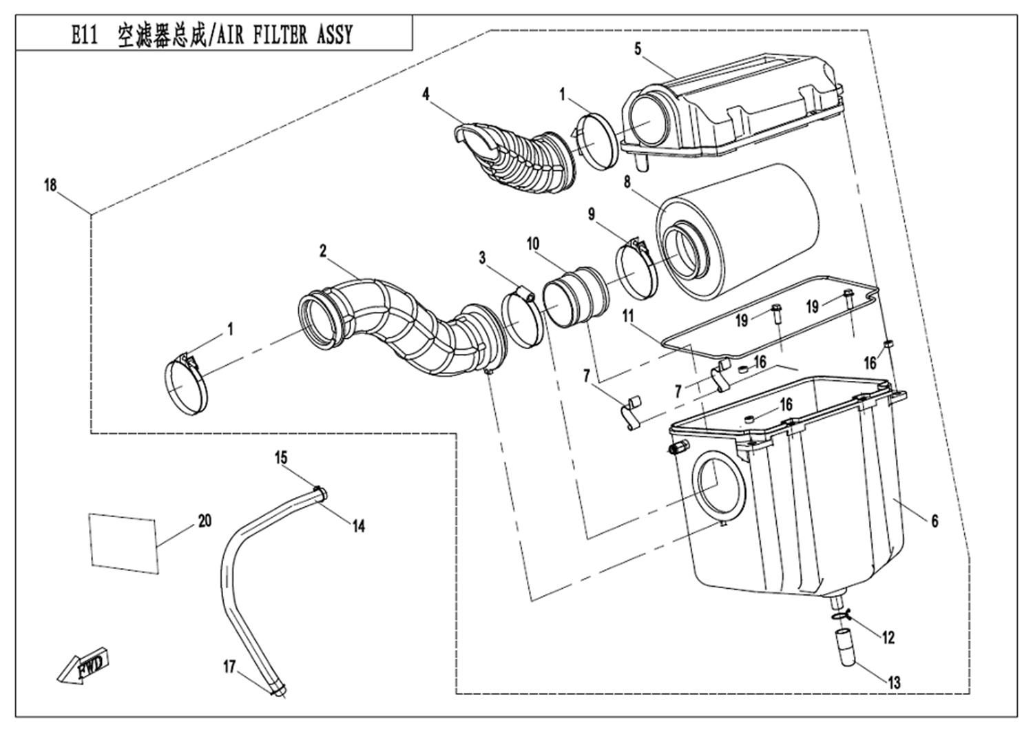 Picture of F41 - AIR FILTER ASSY.