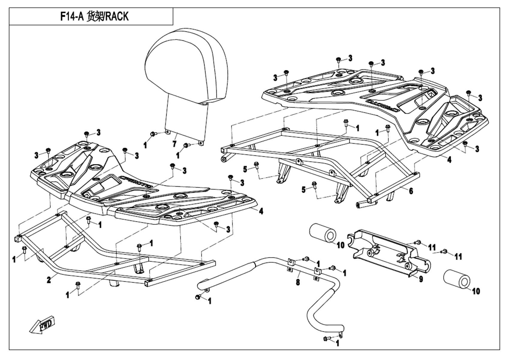 Picture of F14-A - RACK(PLASTIC)