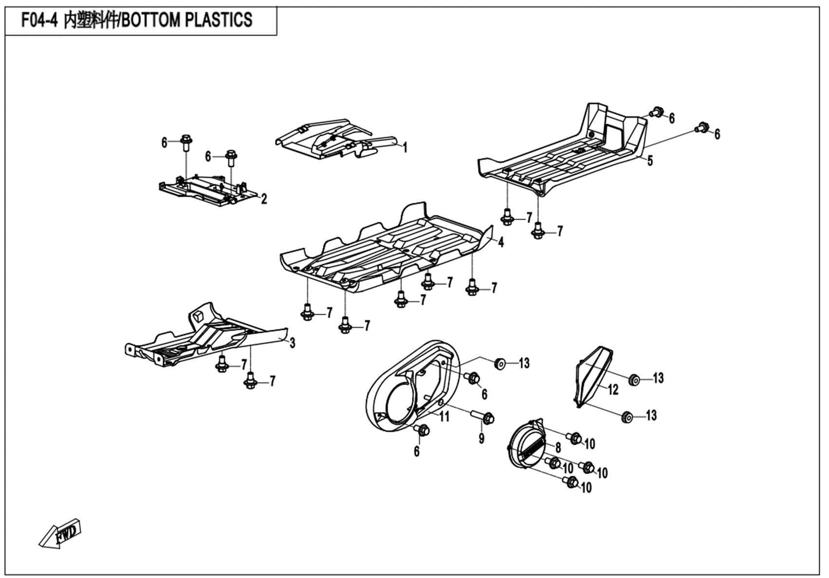 Picture of F04-4 - BOTTOM PLASTICS