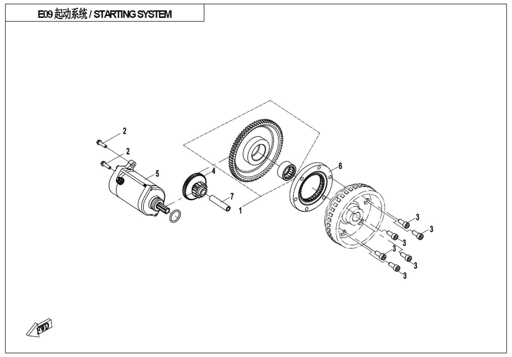 Picture of E09 - STARTER MOTOR