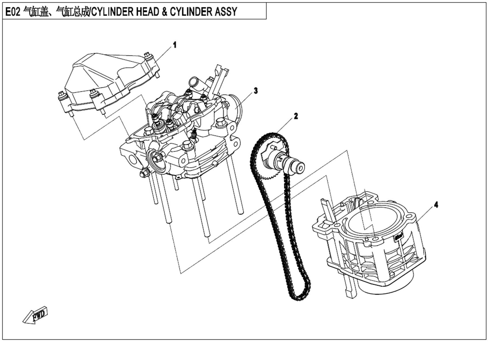Picture of E02 - CYLINDER & CYLINDER HEAD ASSY.