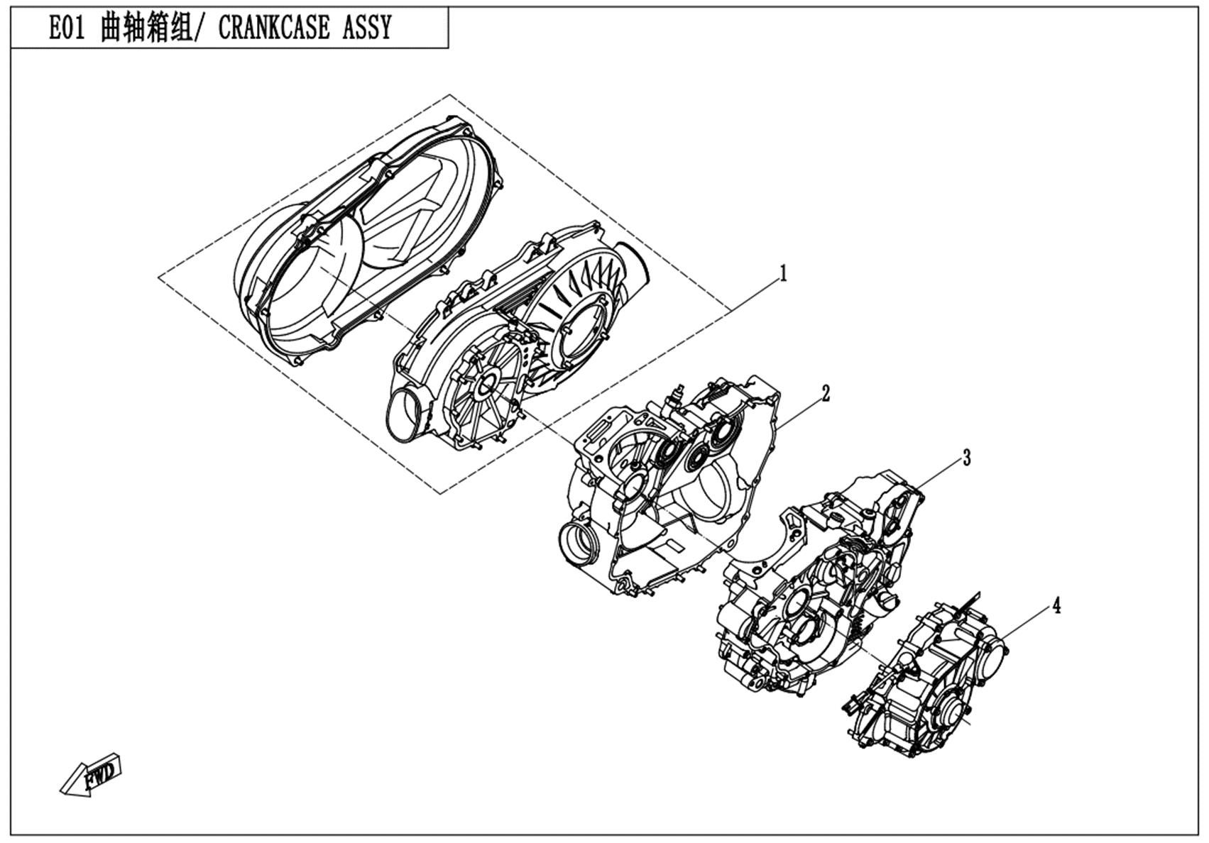 Picture of E01 - CRANKCASE ASSY.