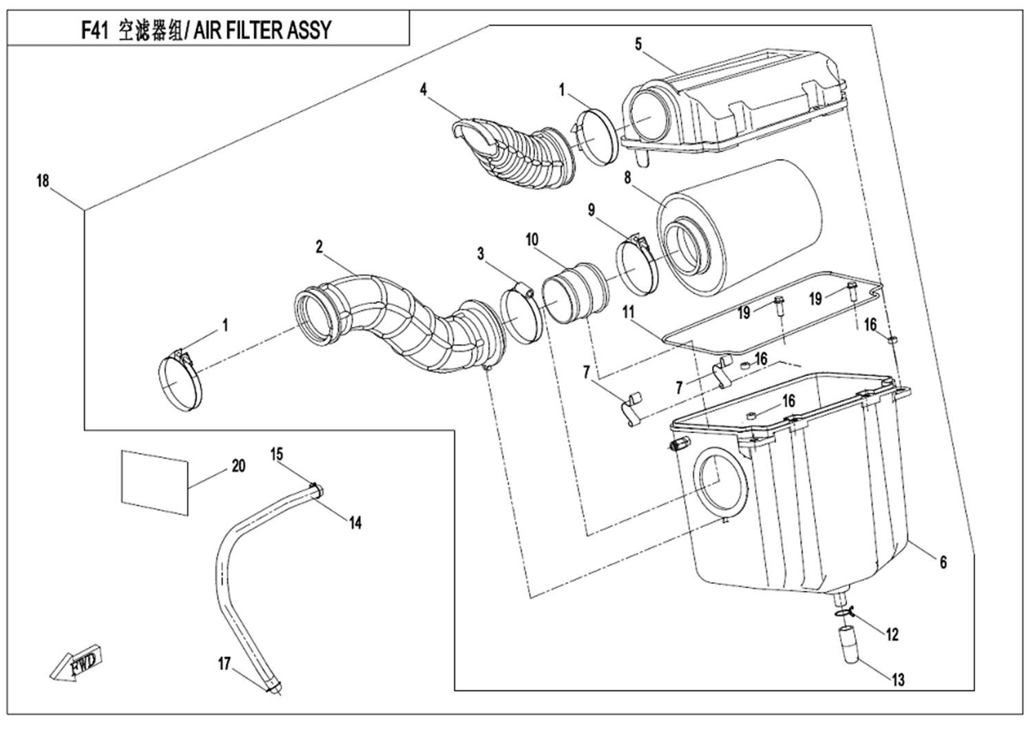 Picture of F41 - AIR FILTER ASSY.
