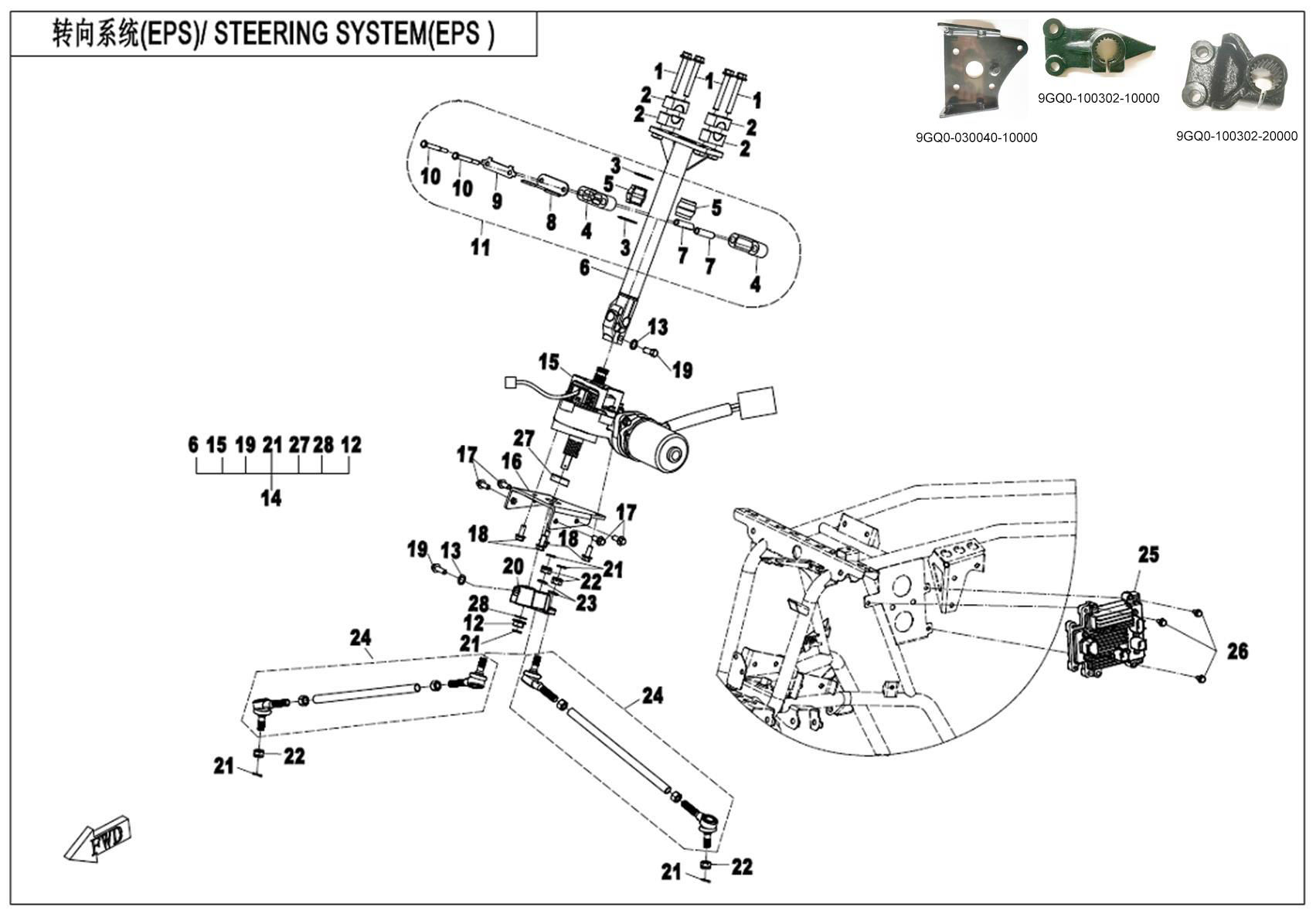 Picture of F10-2-B-V2 - STEERING SYSTEM( EPS)