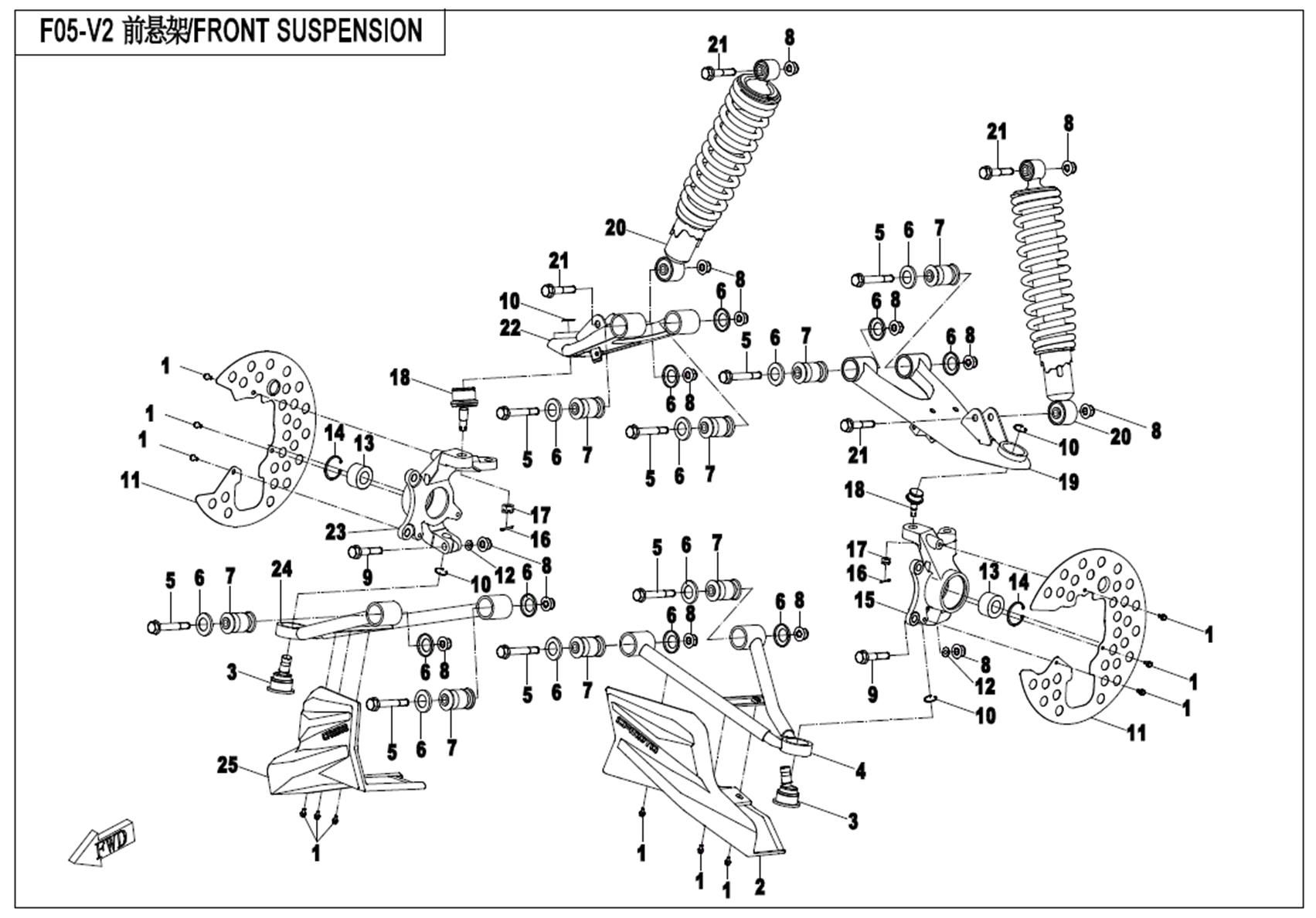 Picture of F05-V2 - FRONT SUSPENSION