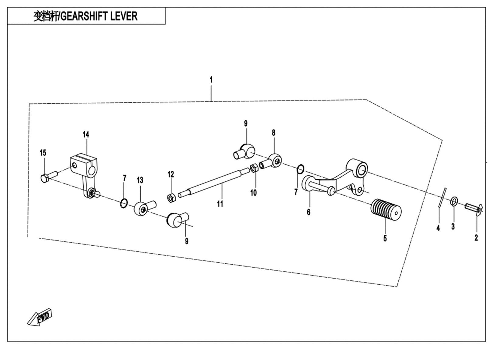 Picture of F03-2 - GEARSHIFT LEVER