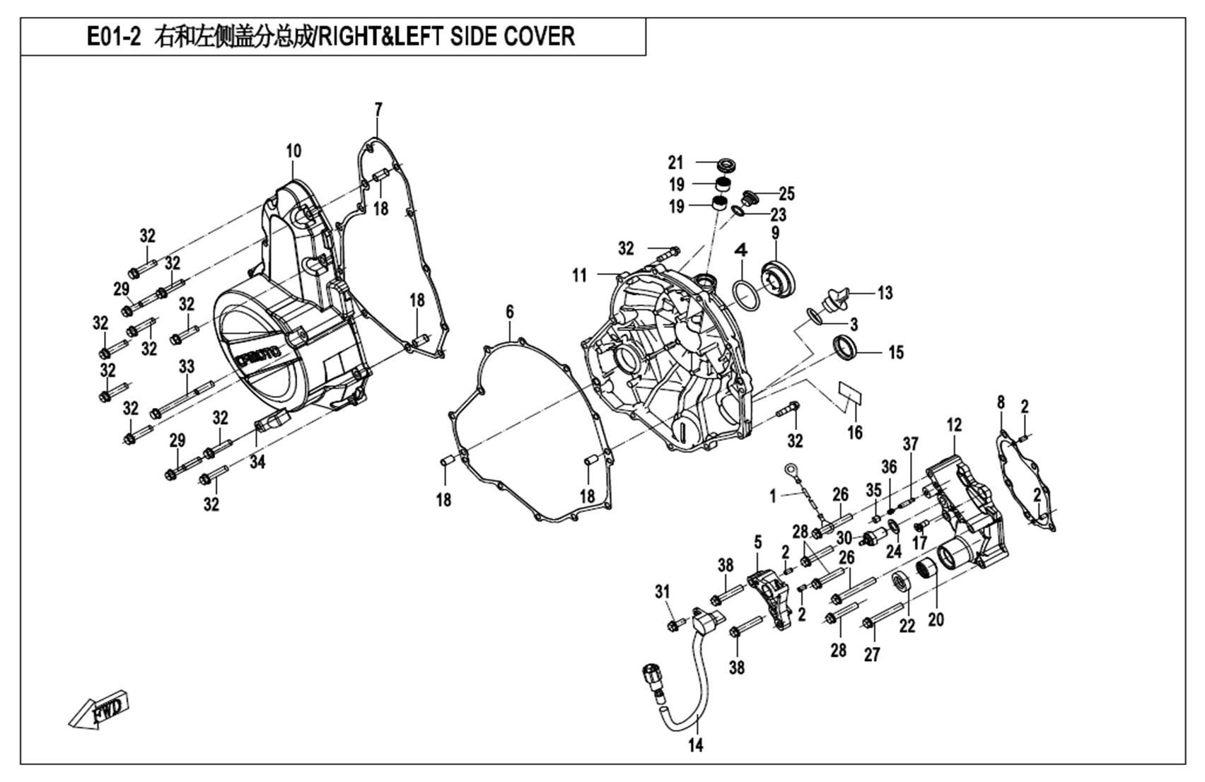 Picture of E01-2 - RIGHT & LEFT SIDE COVER