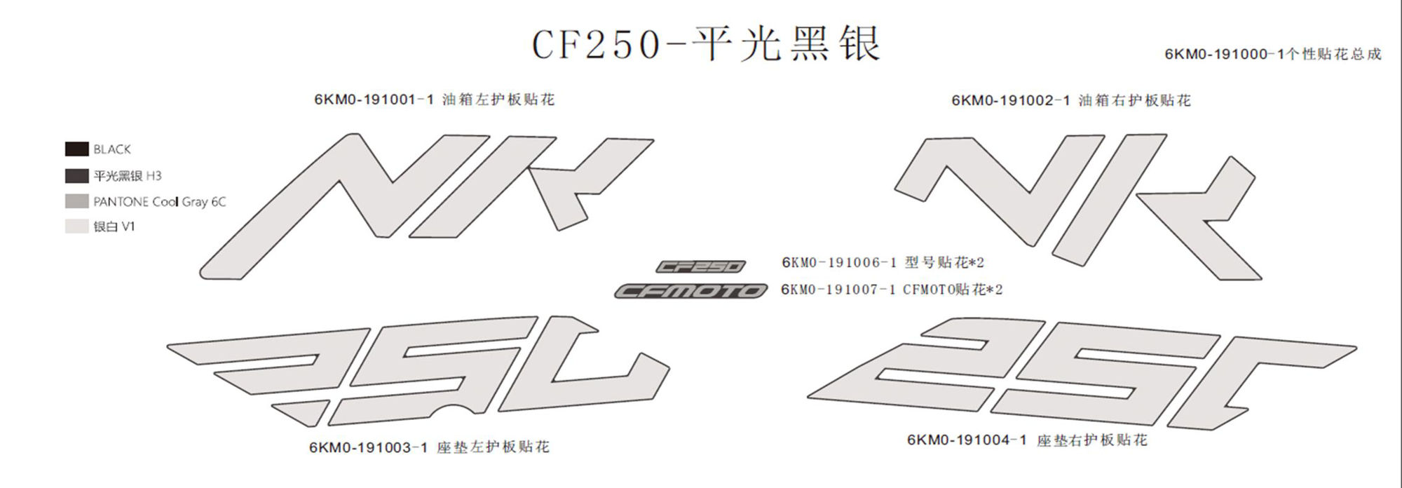 Picture of F19C - DECAL (MATTE SILVER BLACK)