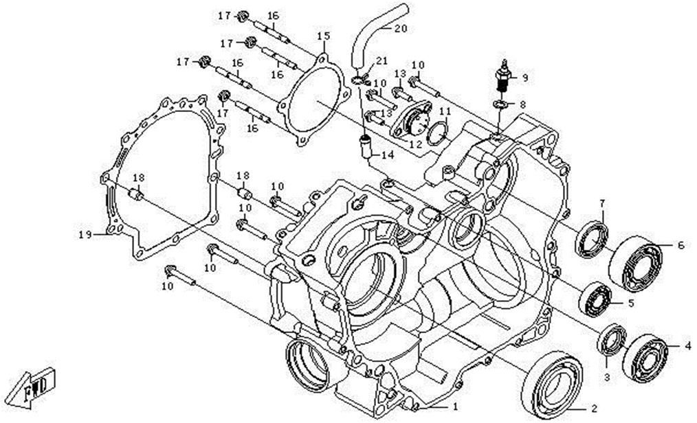 Picture of E03 - RIGHT CRANKCASE