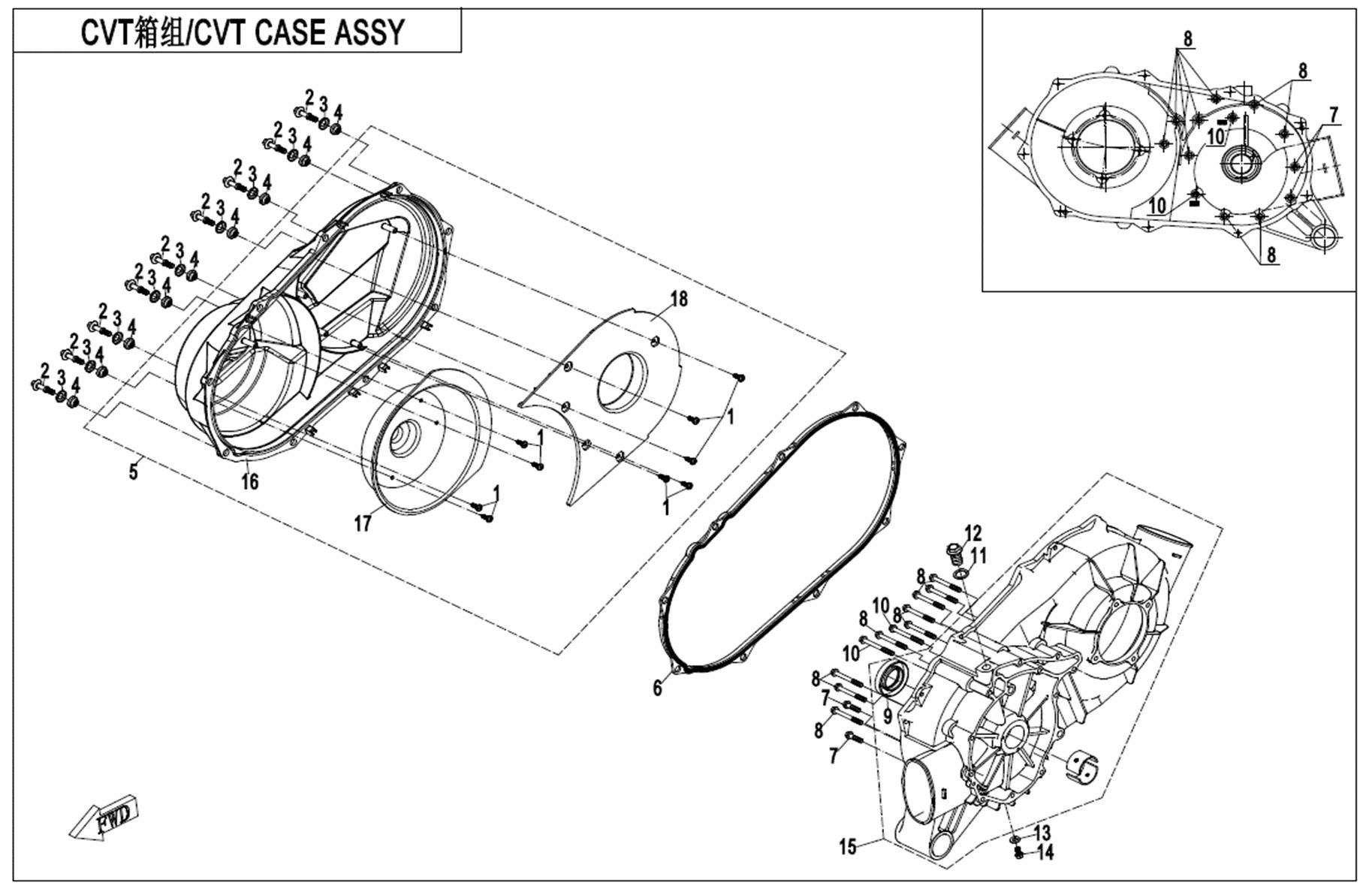 Picture of E01-3 - CVT CASE ASSY