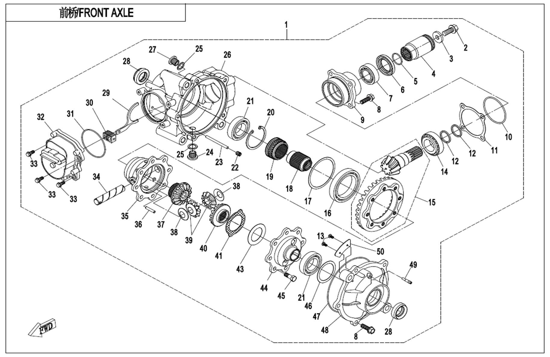Picture of F31 - FRONT AXLE