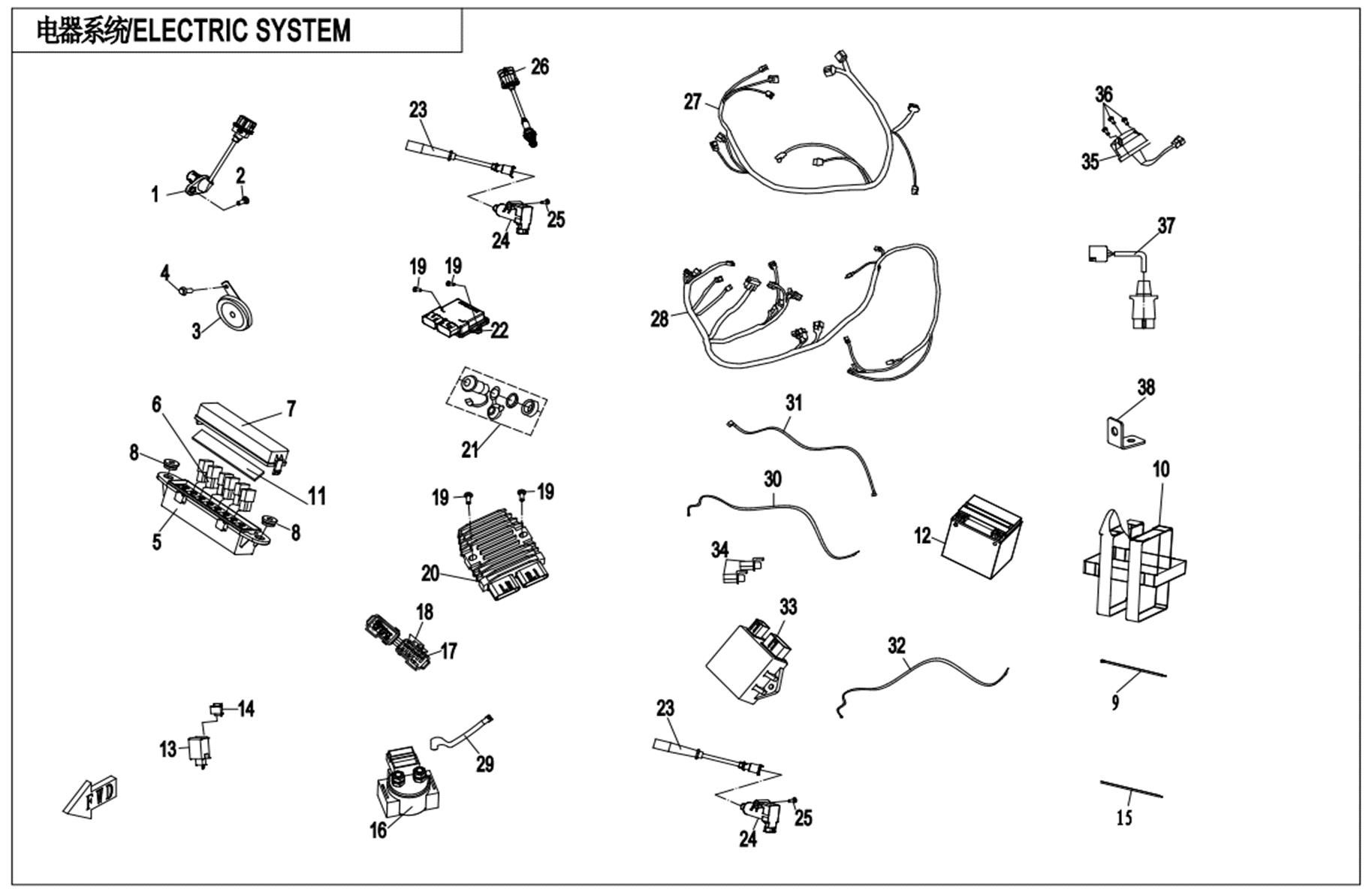 Picture of F15-1-B - ELECTRIC SYSTEM(HIGH POWER)