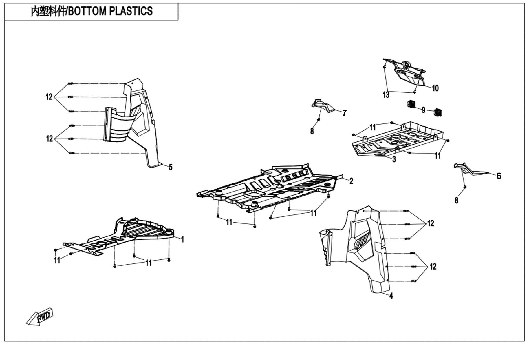 Picture of F04-5 - BOTTOM PLASTICS