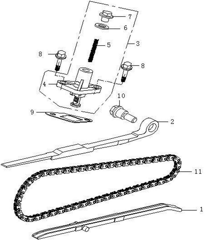 Picture of E05 - CHAIN AND TENSIONER COMP