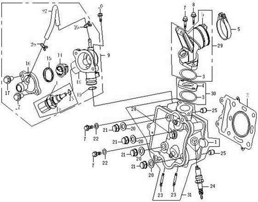 Picture of E07 - CYLINDER HEAD ASSY