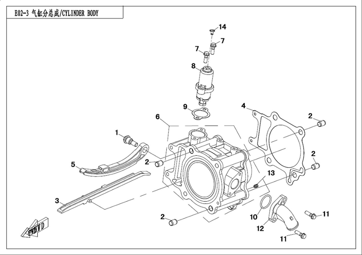 Picture of E02-3 - CYLINDER BODY