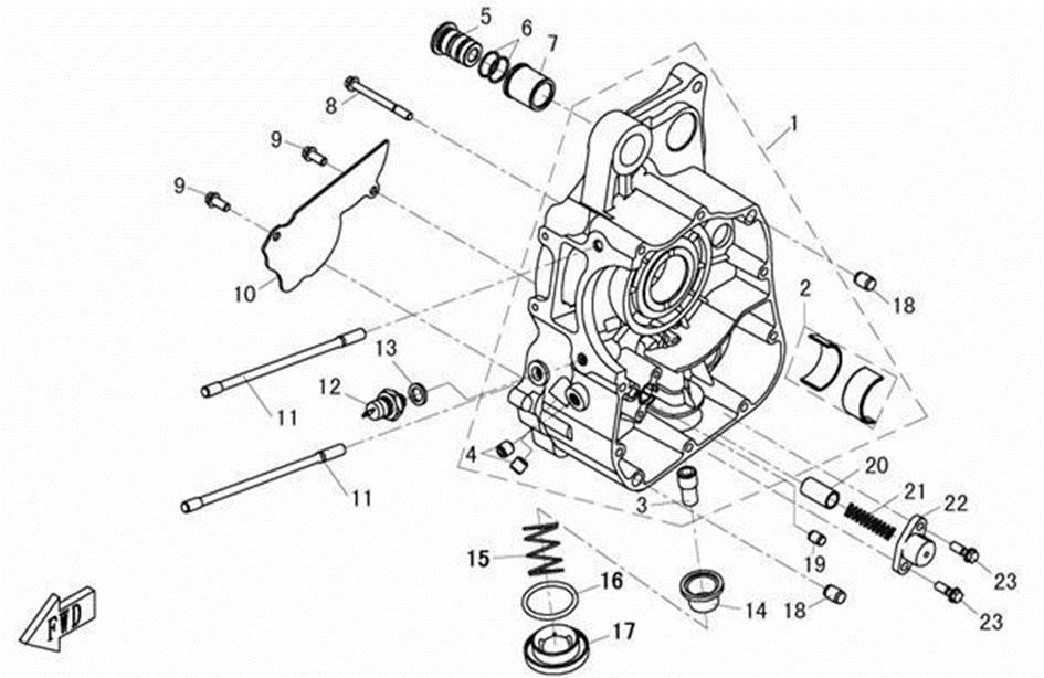 Picture of E01-2 - RIGHT CRANKCASE ASSY