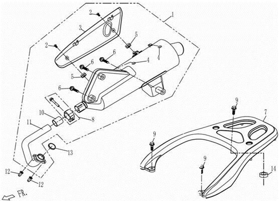 Picture of F11 - RACK, MUFFLER (CARBURETOR)