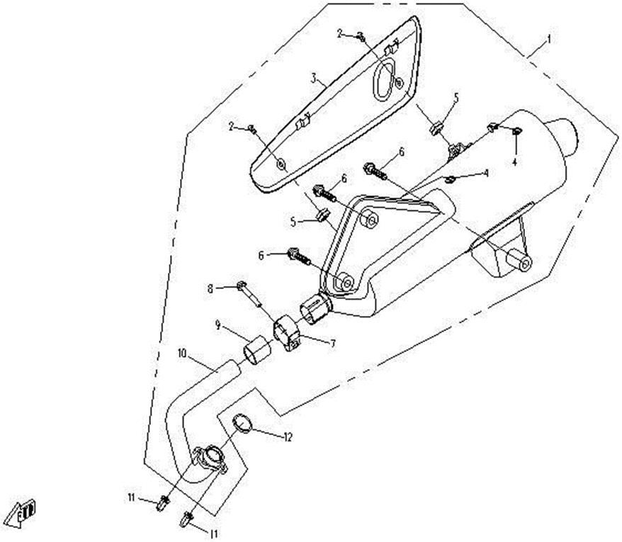 Picture of F13 - MUFFLER (CARBURETOR)