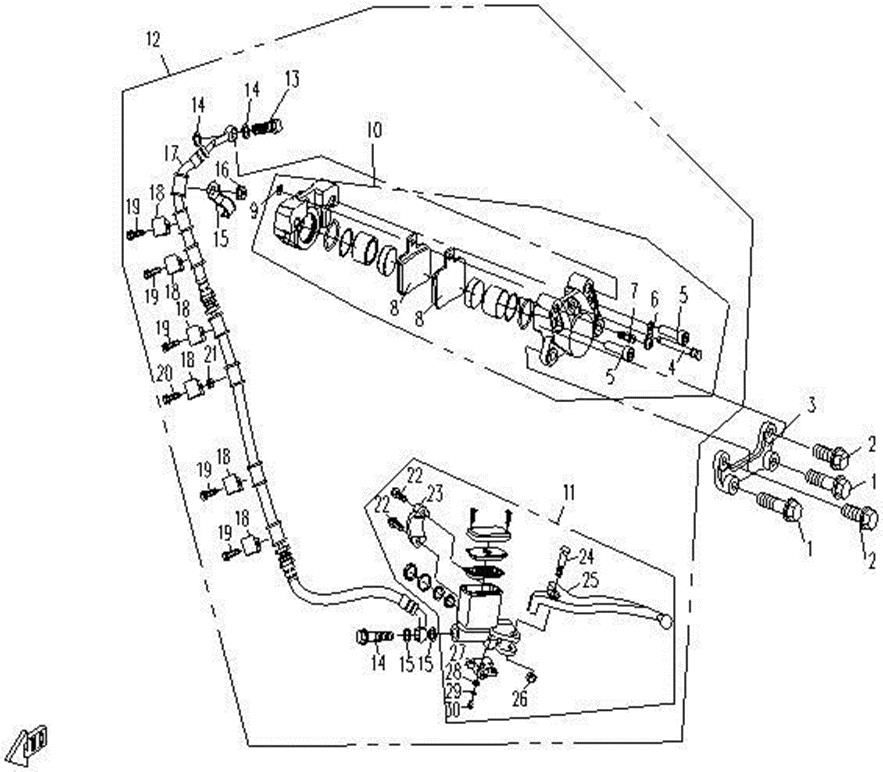 Picture of F19 - HYDRAULIC BRAKE (REAR)