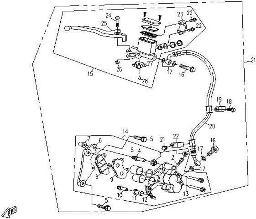 Picture of F18 - HYDRAULIC BRAKE (FRONT)
