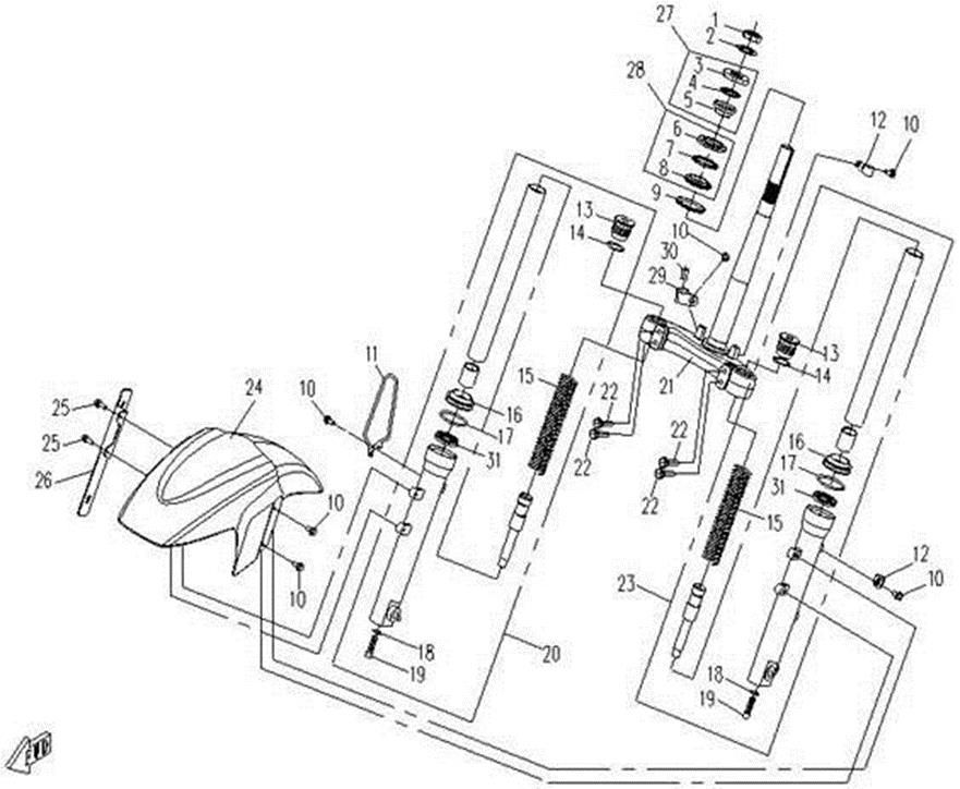 Picture of F07-2 - FRONT SUSPENSION(FOR NORMAL DASHBOARD)