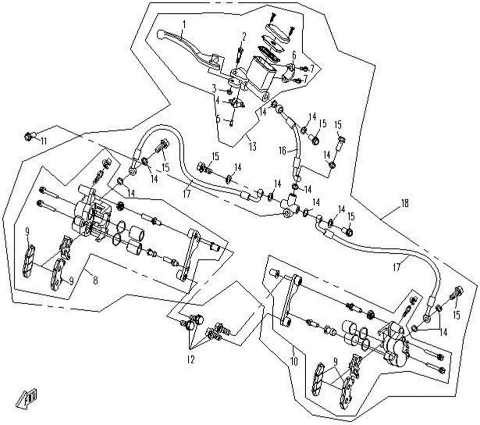 Picture of F21 - FRONT HYDRAULIC BRAKE SYSTEM