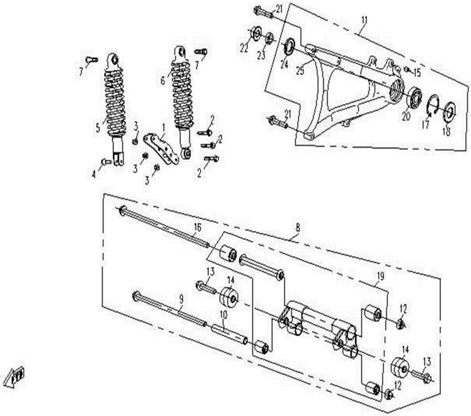 Picture of F14 - REAR SUSPENSION COMP