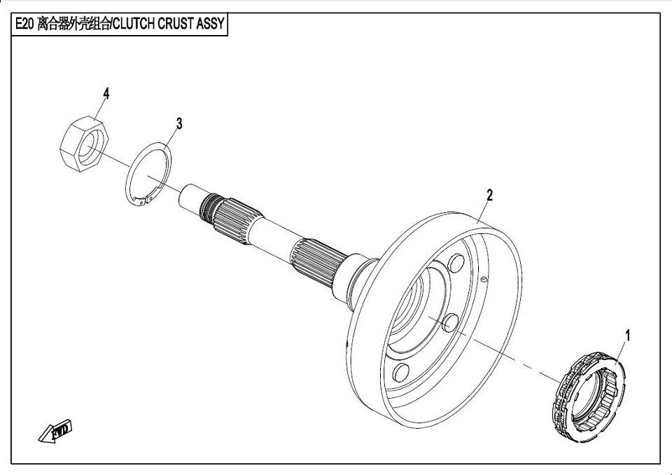 Picture of E05-3 - CLUTCH HOUSING ASSY