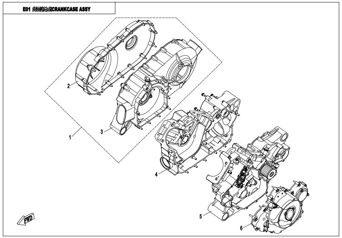 Picture of E01 - CRANK CASE ASSY