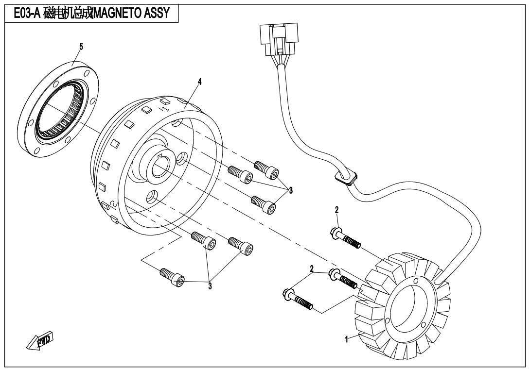 Picture of E03-A - MAGNETO ASSY. (FOR NON-EPS)