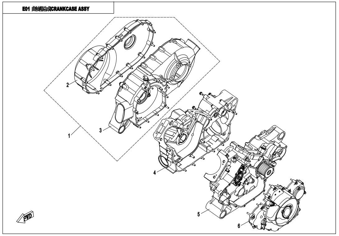 Picture of E01 - CRANK CASE ASSY