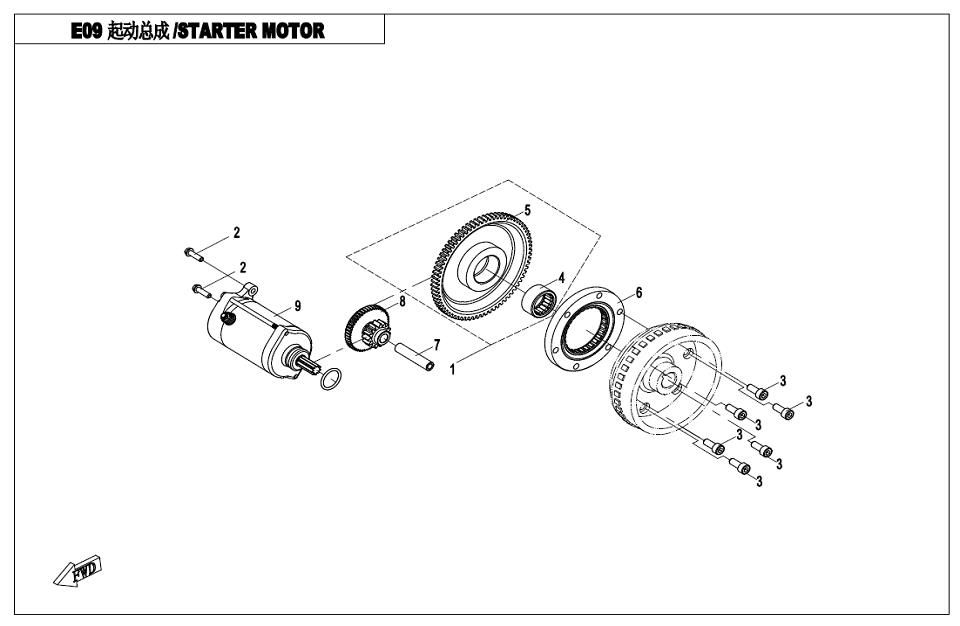 Picture of E09 - STATER MOTOR