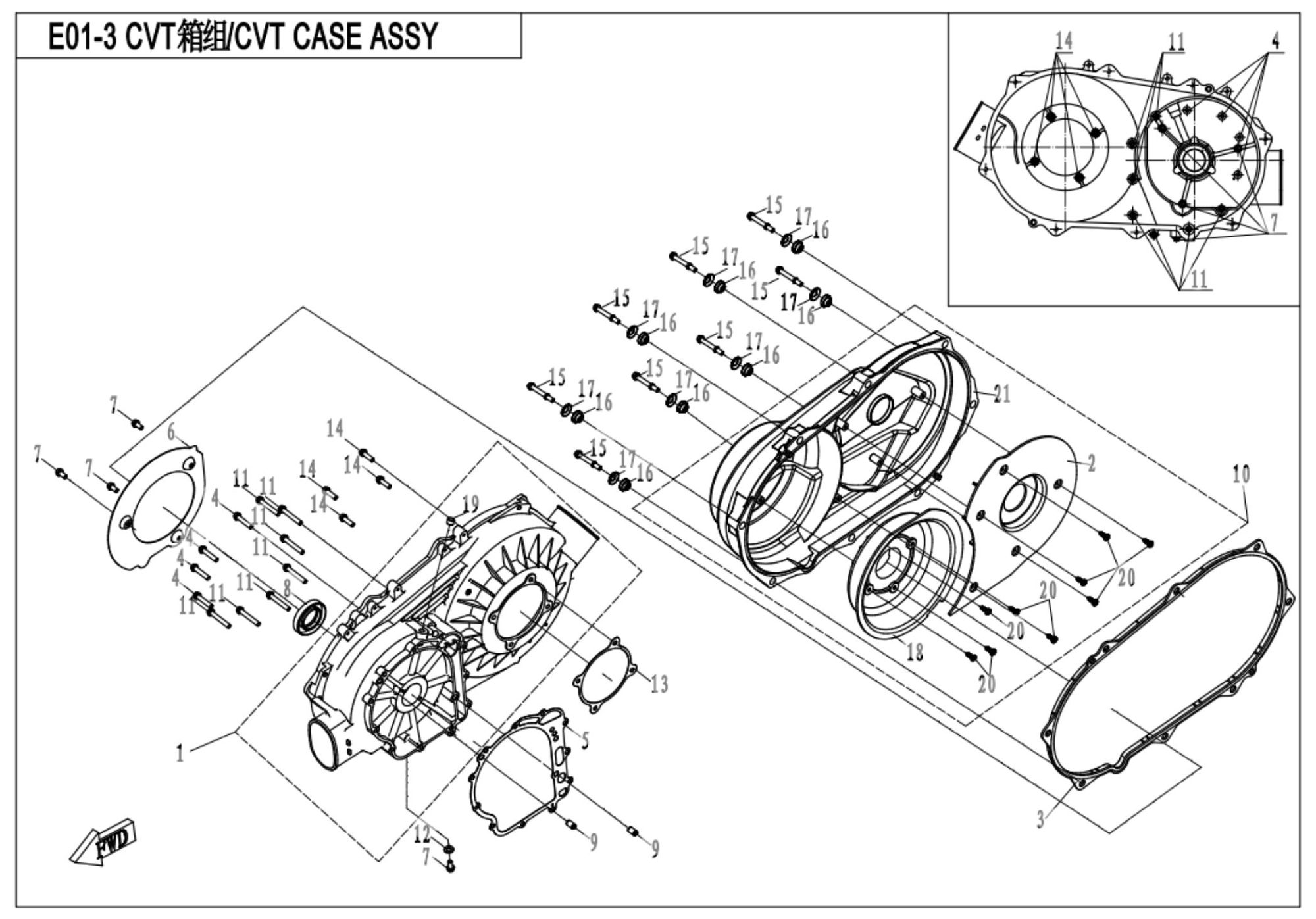 Picture of E01-3 - CVT HOUSE